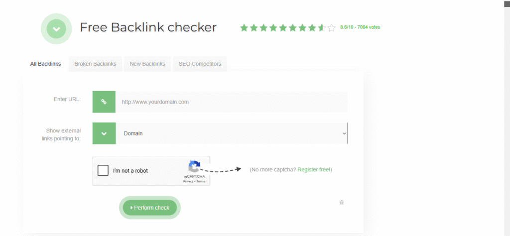 Free Backlink checker